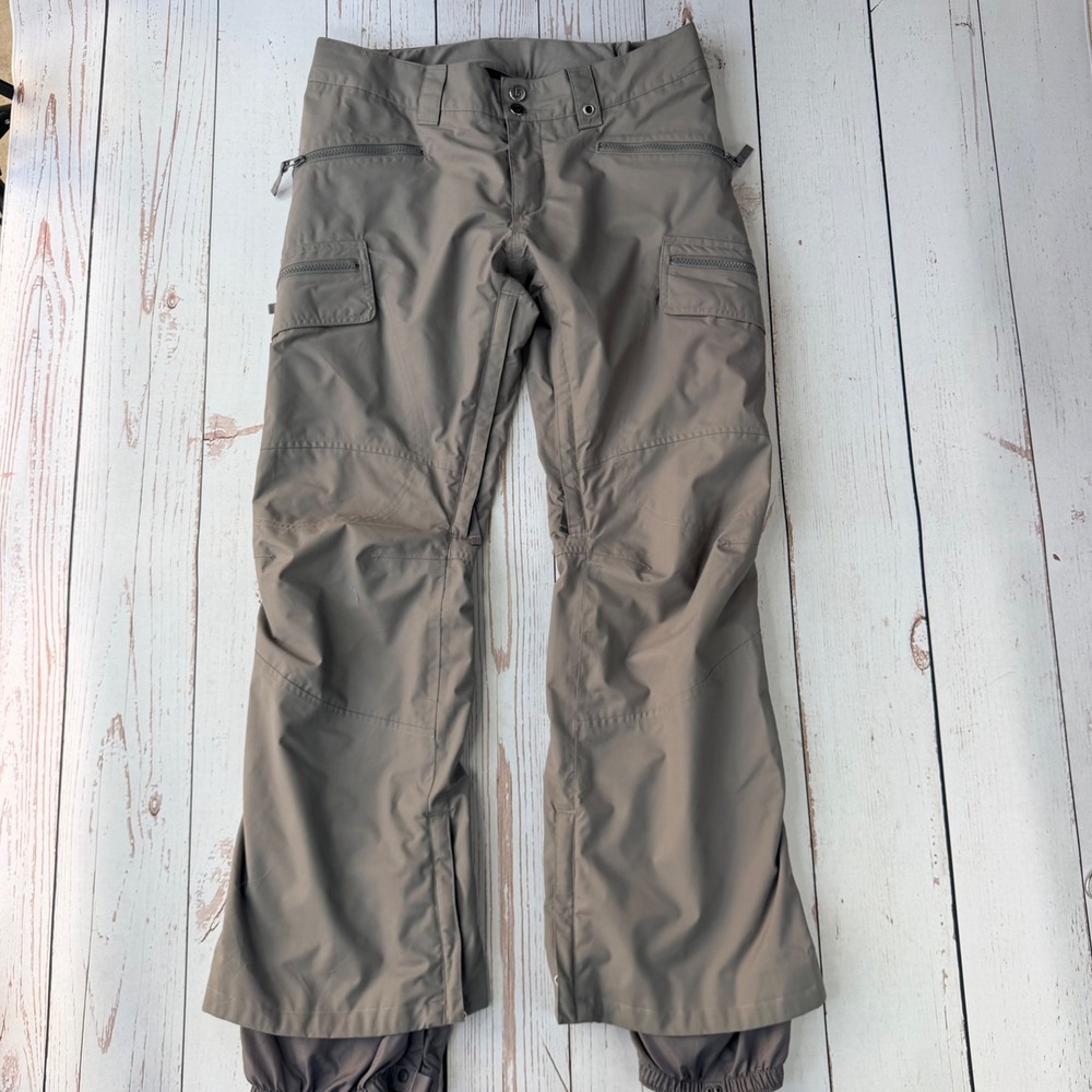 Burton DryRide Snowboard Pants Brown Taupe Cargo Insulated Mens Size M